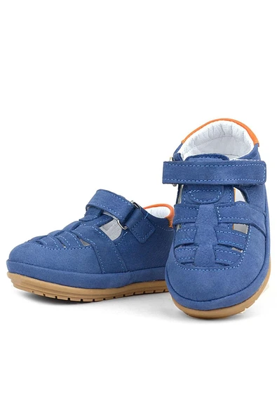 Rakerplus Muppet Hakiki Deri Lacivert Cırtlı Anatomik Bebek Sandalet Ayakkabı - 6