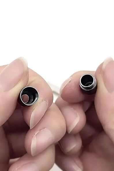 Vidalı Platin Renk 5 Çift Ayakkabı Bağcık Ucu - Resim 4