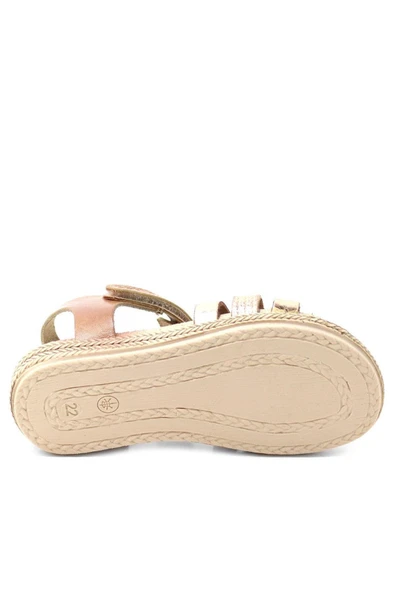 Artico Bellini Vaketa Hakiki Deri Taba Kız Bebek Çocuk Sandalet - 7