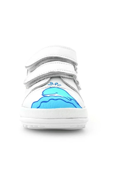 Rakerplus Tbons Özel Tasarım Scrat Hakiki Deri Beyaz İlk Adım Ayakkabısı - Resim 4