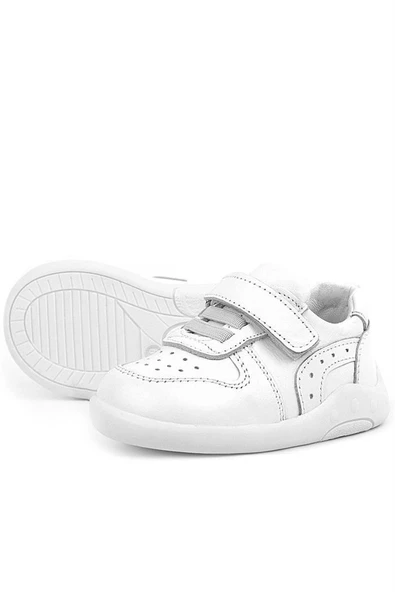 Rakerplus Hakiki Deri Beyaz Anatomik Bebek Spor Ayakkabı - Resim 12