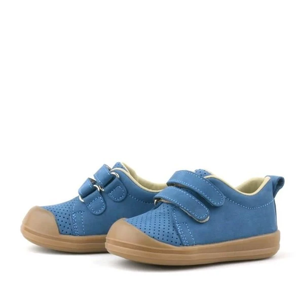 Rakerplus Sonic Hakiki Deri Lacivert Cırtlı Anatomik Bebek Spor Ayakkabı Sneaker - Resim 6