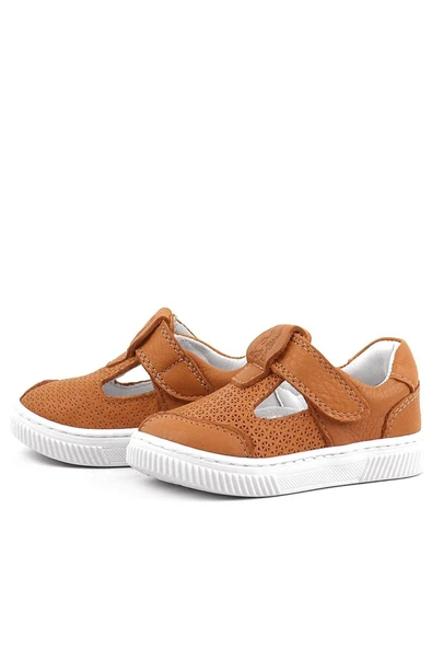 Rakerplus Bheem Hakiki Deri Turuncu Cırtlı Bebek Sneaker Sandalet - 5