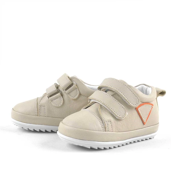 Rakerplus Scrat Hakiki Deri Krem İlk Adım Ayakkabısı - Resim 4