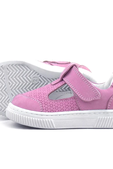 Rakerplus Bheem Hakiki Deri Pembe Cırtlı Bebek Sneaker Sandalet - 4