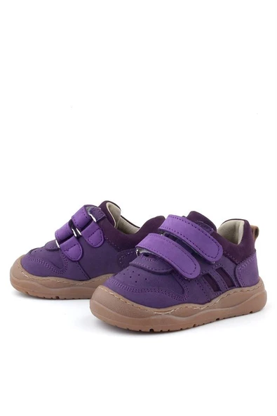 Rakerplus Schaggy Hakiki Deri Mor Kız Bebek Spor Ayakkabı - Resim 6