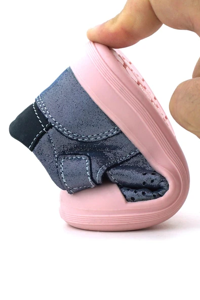 Rakerplus Shaun Hakiki Deri Lacivert Simli Cırtlı Anatomik Bebek Sandalet - 5