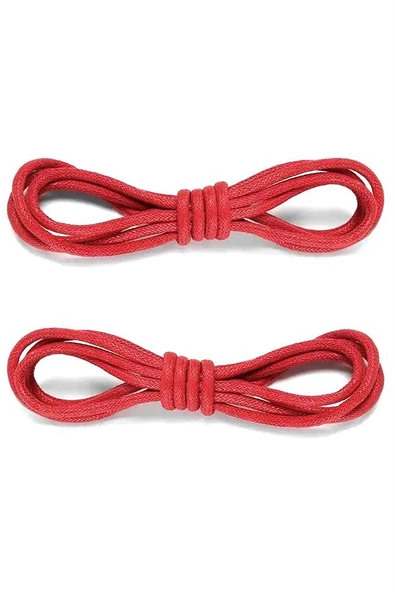 60 Cm Kırmızı Mumlu Klasik Ayakkabı Bağcığı ürün görseli