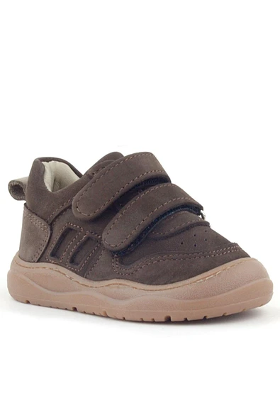 Rakerplus Schaggy Hakiki Deri Koyu Kahve Cırtlı Bebek Spor Ayakkabı ürün görseli