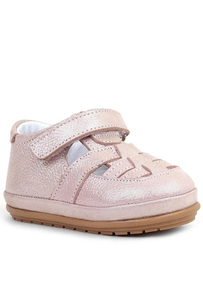 Rakerplus Muppet Hakiki Deri Simli Pudra Cırtlı Anatomik Bebek Sandalet Ayakkabı