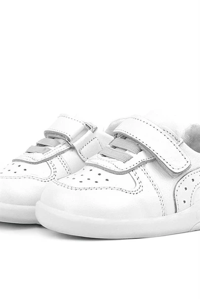 Rakerplus Hakiki Deri Beyaz Anatomik Bebek Spor Ayakkabı - Resim 6