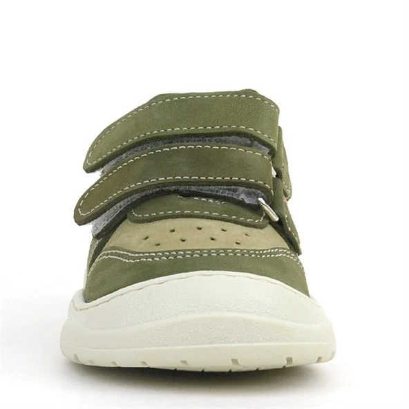 Rakerplus Schaggy Hakiki Deri Haki Yeşili Bebek Spor Ayakkabı - Resim 3