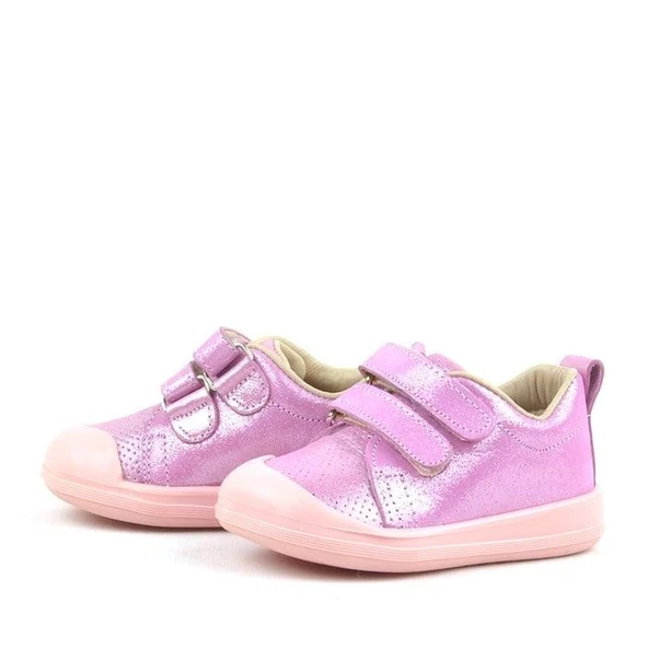 Rakerplus Sonic Hakiki Deri Pembe Işıltılı Anatomik Bebek Spor Ayakkabı - Resim 12