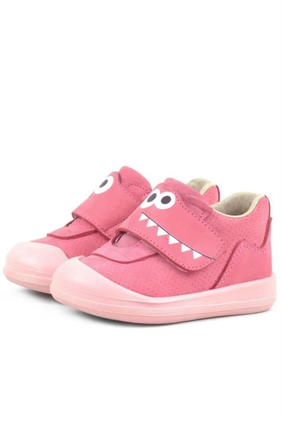 Rakerplus Dino Hakiki Deri Pembe Yüksek Bilekli Bebek Ayakkabı - Resim 5