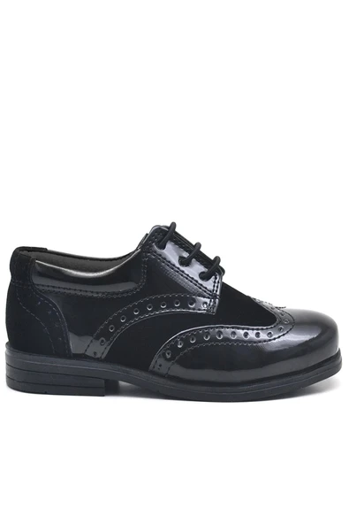 Rakerplus Titan Rugan Bağcıklı Klasik Erkek Bebek Abiye Ayakkabı - Resim 2