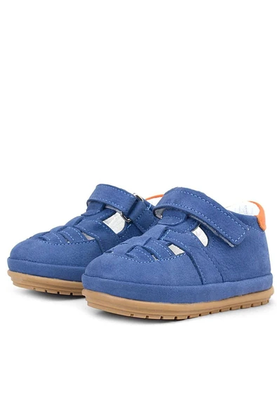 Rakerplus Muppet Hakiki Deri Lacivert Cırtlı Anatomik Bebek Sandalet Ayakkabı - 4