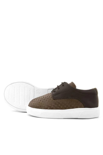 Rakerplus Hakiki Deri Kahverengi Lastikli Erkek Çocuk Günlük Ayakkabı - Resim 7