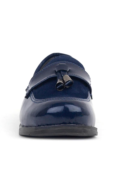 Rakerplus Lacivert Rugan Loafer Erkek Bebek Ayakkabı - 3