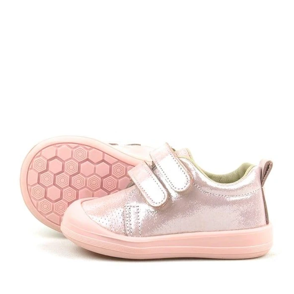 Rakerplus Sonic Hakiki Deri Pudra Işıltılı Anatomik Bebek Spor Ayakkabı - Resim 6
