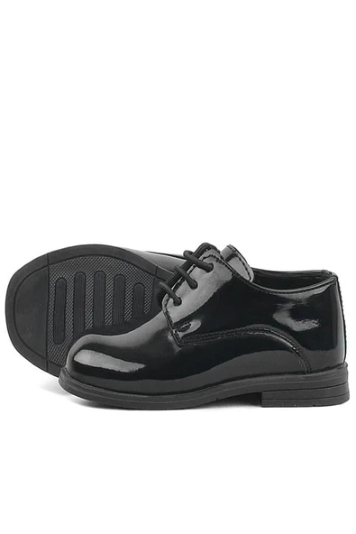 Rakerplus Siyah Rugan Bağcıklı Oxford Çocuk Okul Ayakkabısı - 6