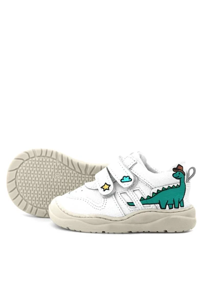 Rakerplus Tbons Özel Tasarım Schaggy Hakiki Deri Beyaz Bebek Spor Ayakkabı - Resim 7