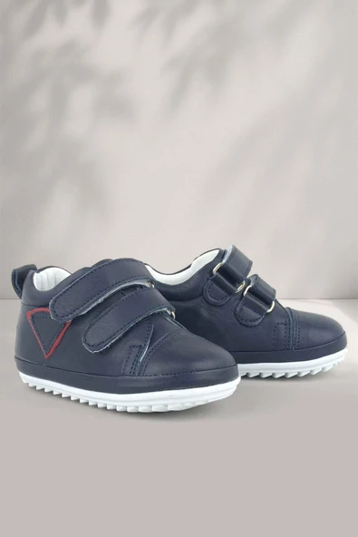 Rakerplus Scrat Hakiki Deri Lacivert İlk Adım Bebek Ayakkabı