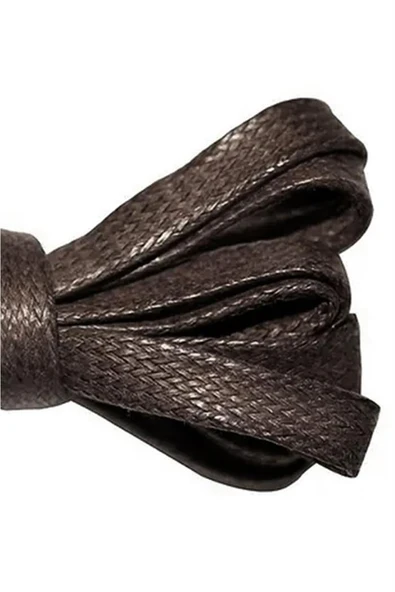 100 Cm Kahverengi Yassı Mumlu Ayakkabı Bağcığı - Resim 2