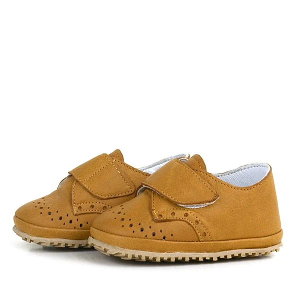 Hakiki Deri Taba Cırtlı Bebek Patik Ayakkabı - Resim 5