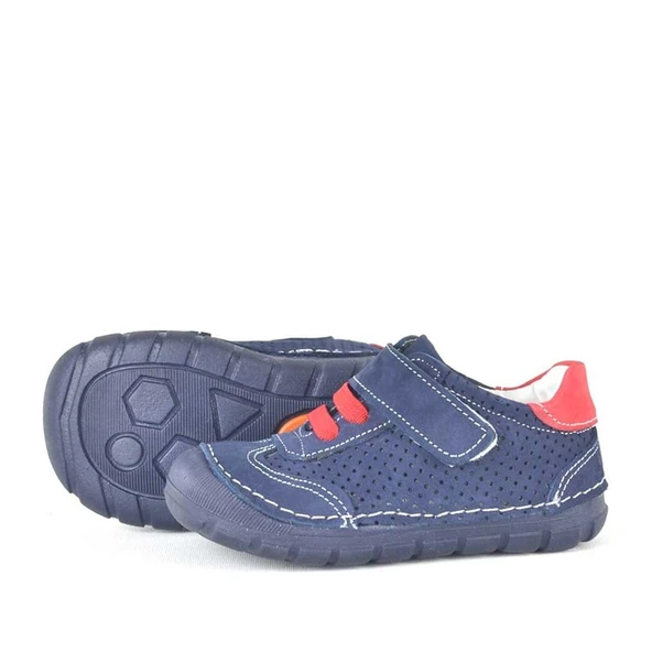 Hakiki Deri Lacivert İlk Adım Erkek Bebek Ayakkabı - Resim 4