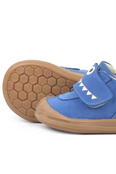 Rakerplus Dino Hakiki Deri Lacivert Yüksek Bilekli Bebek Ayakkabı - Resim 8