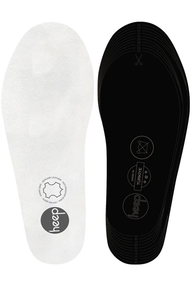 Heep Hakiki Deri Ve Anatomik Beyaz 25-35 Numara Çocuk Ayakkabı İç Tabanlığı