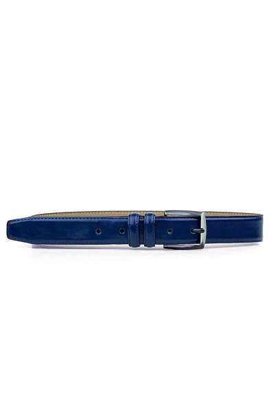 Rakerplus Lacivert Rugan 3,5 Cm Erkek Çocuk Kemeri (85- 110 Cm) - Resim 8