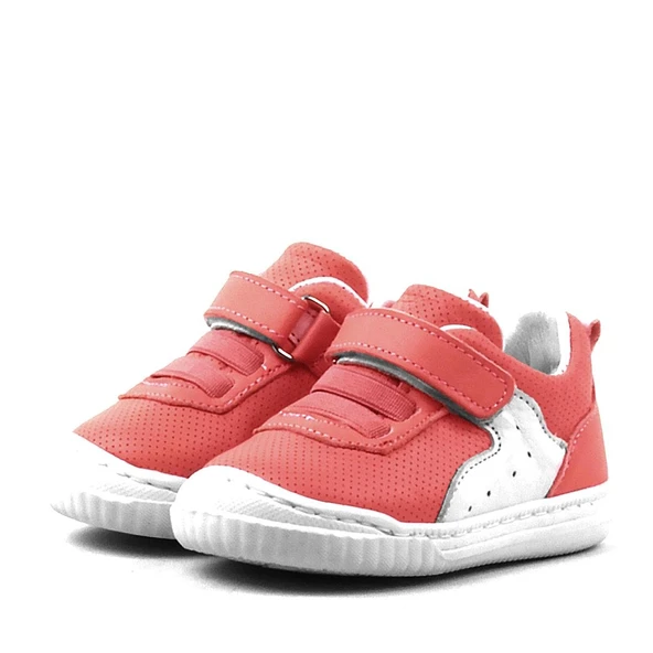 Rakerplus Pup Hakiki Deri Kırmızı Cırtlı Lastikli İlk Adım Bebek Ayakkabı - Resim 2