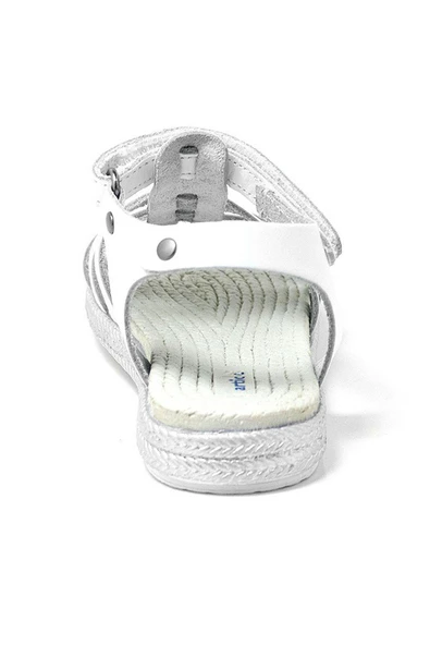 Artico Bellini Beyaz Hakiki Deri Vaketa Kız Çocuk Sandalet - 5