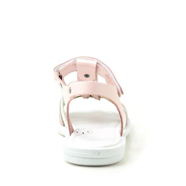 Artico Bellini Hakiki Deri Vaketa Pudra Pembe Kız Çocuk Sandalet - Resim 5