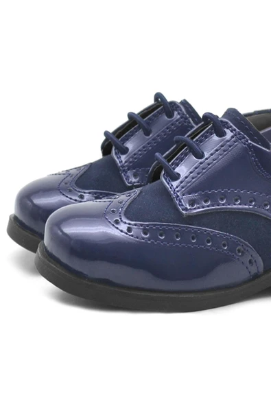 Rakerplus Titan Lacivert Rugan Klasik Erkek Bebek Ayakkabı - Resim 11