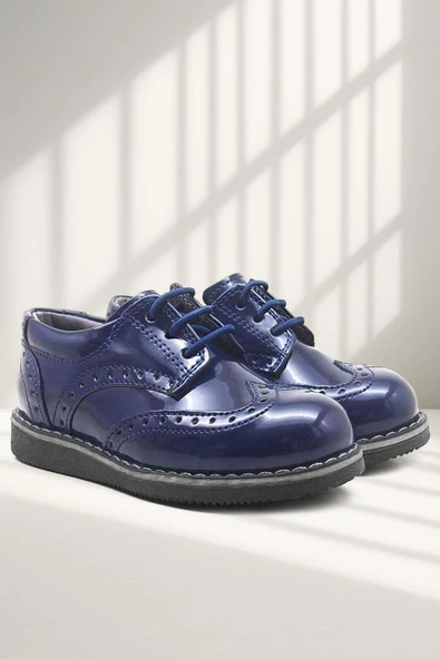 Rakerplus Hidra Lacivert Rugan Yüksek Tabanlı Erkek Bebek Ayakkabı ürün görseli 1