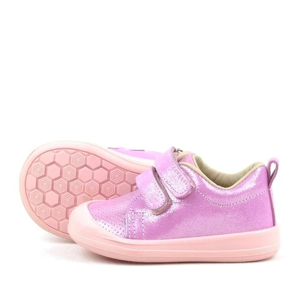 Rakerplus Sonic Hakiki Deri Pembe Işıltılı Anatomik Bebek Spor Ayakkabı - Resim 6