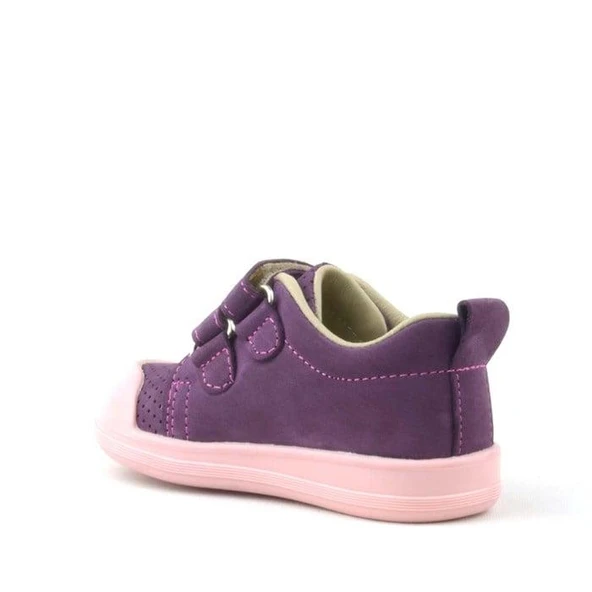 Rakerplus Sonic Hakiki Deri Mor Cırtlı Anatomik Bebek Spor Ayakkabı Sneaker - Resim 10