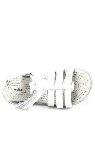 Artico Bellini Beyaz Hakiki Deri Vaketa Kız Çocuk Sandalet - 6