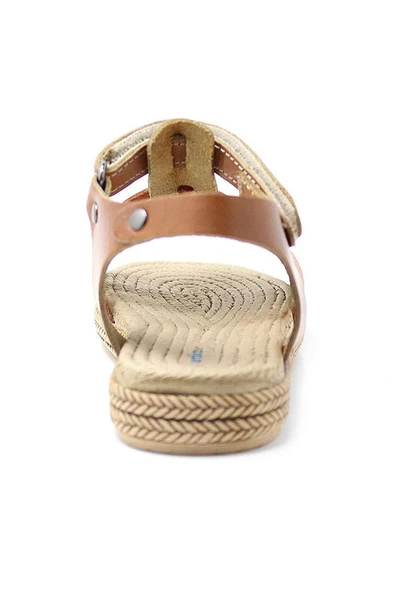 Artico Bellini Hakiki Deri Taba Vaketa Kız Bebek Çocuk Sandalet - 5