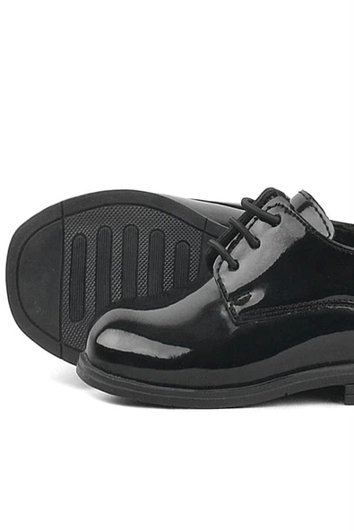 Rakerplus Siyah Rugan Bağcıklı Oxford Çocuk Okul Ayakkabısı - 11
