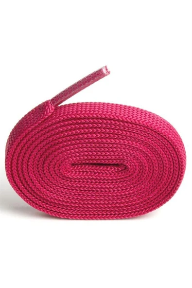 Fuşya Pembe 1 cm Kalınlığında 1 Çift Yassı Spor Ayakkabı Bağcığı - Resim 6