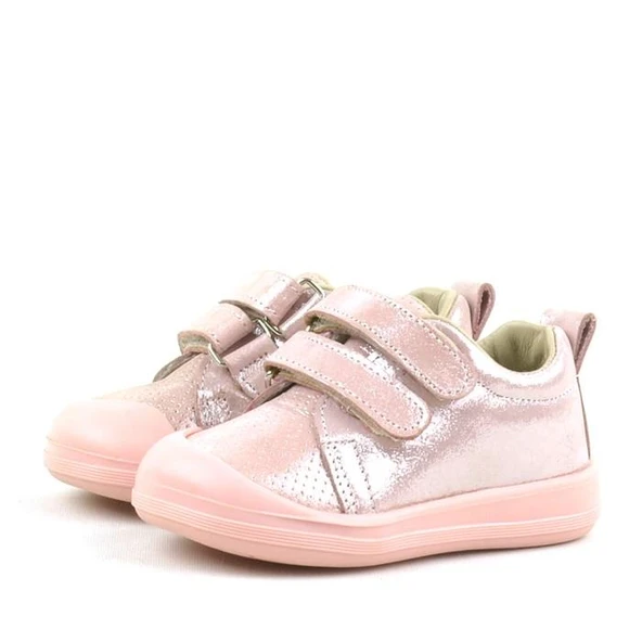 Rakerplus Sonic Hakiki Deri Pudra Işıltılı Anatomik Bebek Spor Ayakkabı - Resim 4