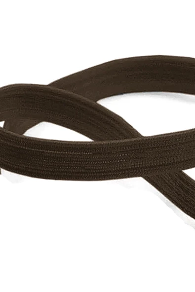 Kahverengi 12 mm 5 mt Dayanıklı Sert Yassı Elastik Şerit Lastik - Resim 2