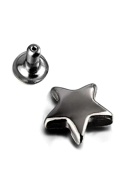 9 MM Platin Renk 30 Adet Perçin Yıldız Rivet