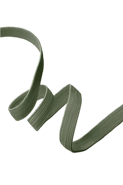 Haki Yeşil 20 mm 5 mt Dayanıklı Sert Yassı Elastik Şerit Lastik ürün görseli