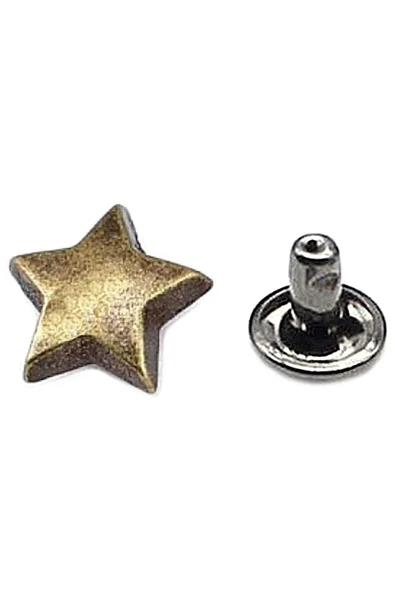 9 MM Antik Renk Perçin Yıldız Rivet 30 Adet ürün görseli
