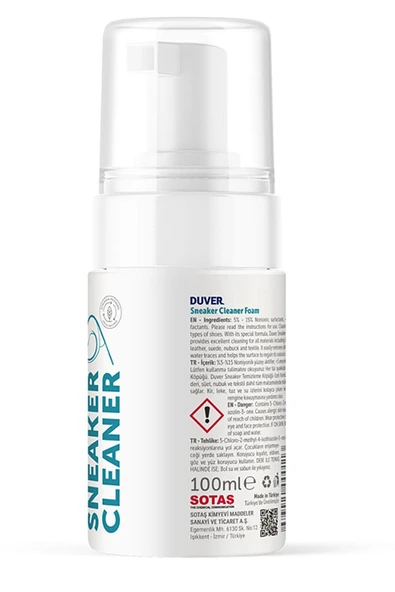 Duver Ayakkabı Temizleme Köpüğü Sneaker Cleaner 100 Ml - Resim 2