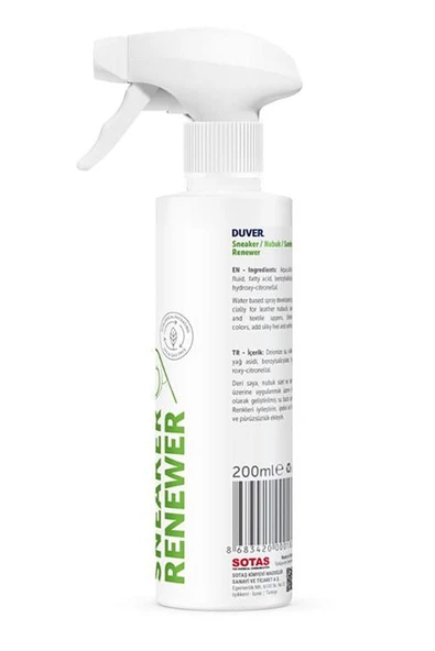 Duver Süet Ve Nubuk Ayakkabı Yenileyici Sprey 200 Ml - Resim 2